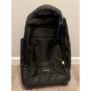 Rolling Laptop Backpack Carry On w Wheels Light Flight Travel Bag Black NEW